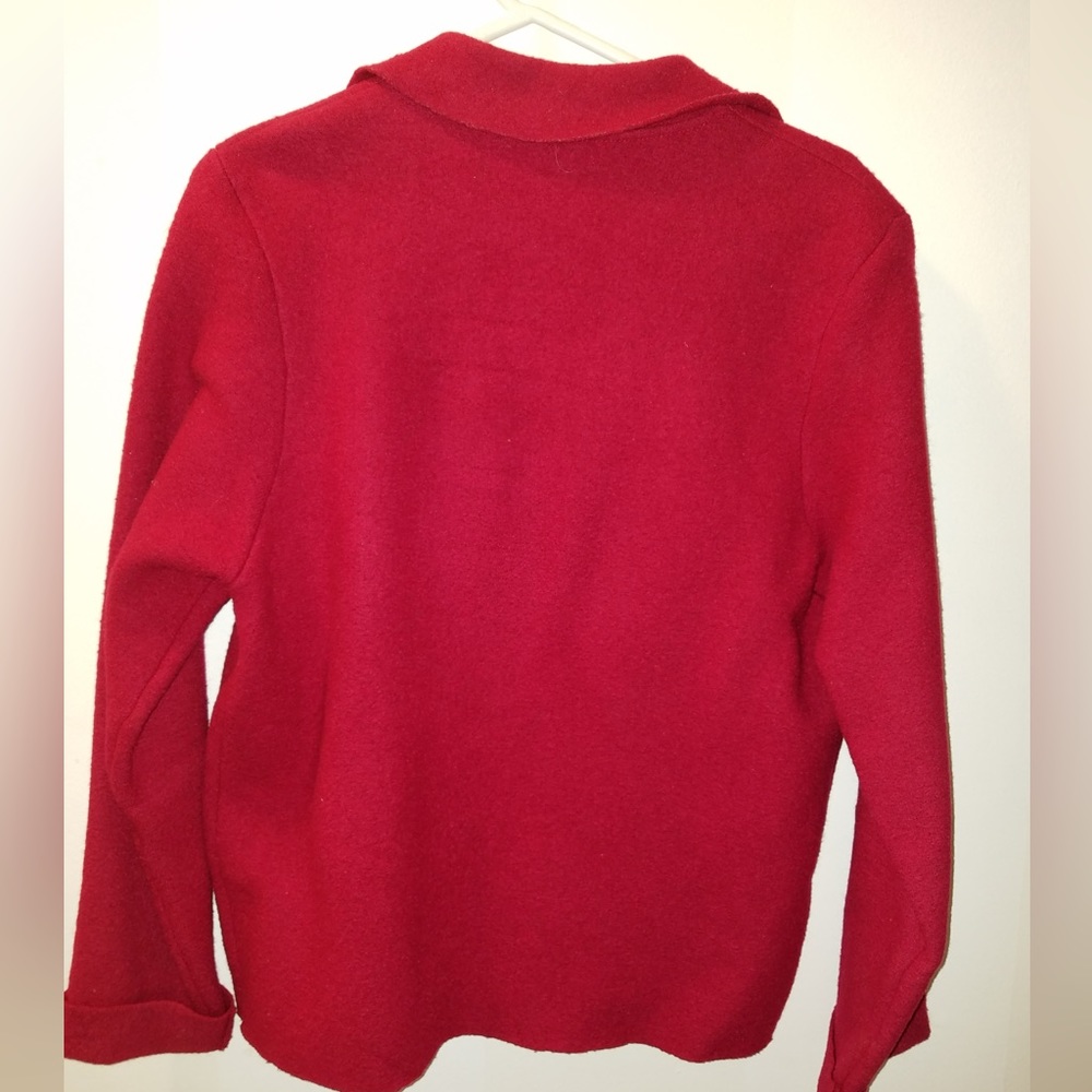 Eileen Fisher Wool, Raspberry Color Blazer/Jacket… - image 2